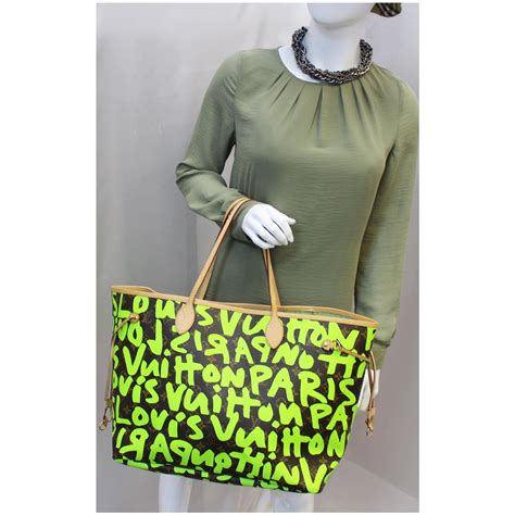 louis vuitton green graffiti bag|louis vuitton green bag outfit.